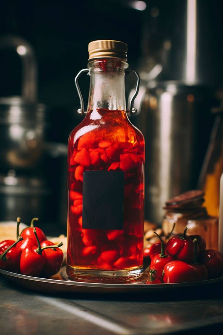 O sticla cu delicioasa ciresata tradițională